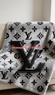 Silver LV Monogram Throw IMG_3151